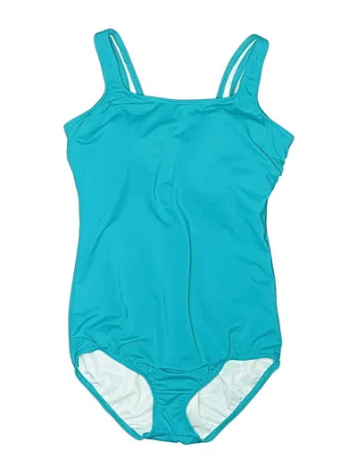 Pre-owned Lands' End One Piece Swimsuit In Teal