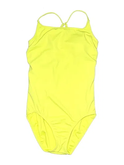 Pre-owned Lands' End One Piece Swimsuit In Yellow