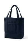 Lands' End Open Top Canvas Tote Bag In Blue