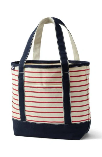 Lands' End Open Top Canvas Tote Bag In Blue