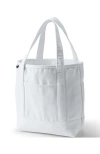 Lands' End Open Top Canvas Tote Bag In White