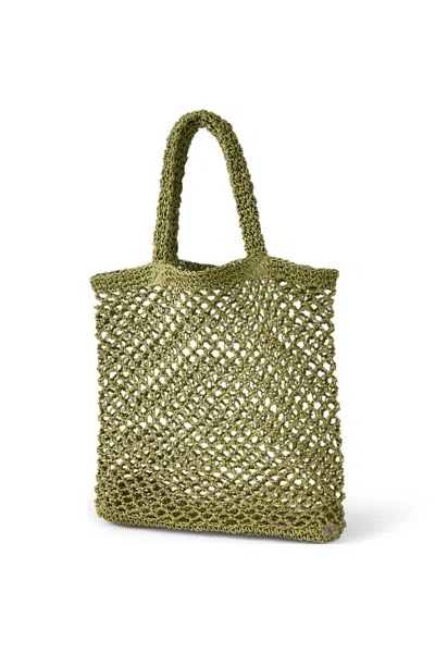 Lands' End Openweave Straw Bag In Green
