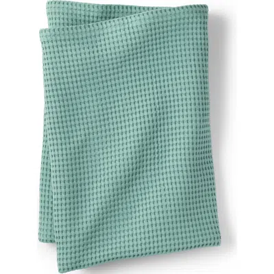 Lands' End Organic Cotton Blanket In Blue