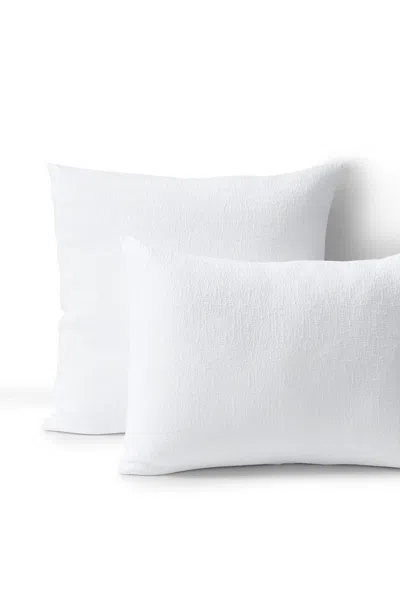 Lands' End Organic Cotton Textured Sham In White