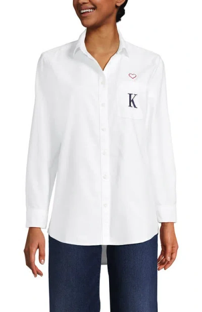 Lands' End Oxford Shirt In White