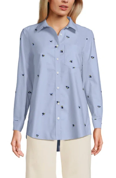 Lands' End Oxford Shirt In Blue