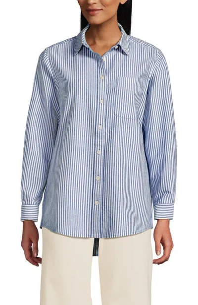 Lands' End Oxford Shirt In Brown