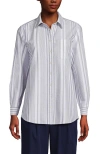 Lands' End Oxford Shirt In Founders Engineered Stripe