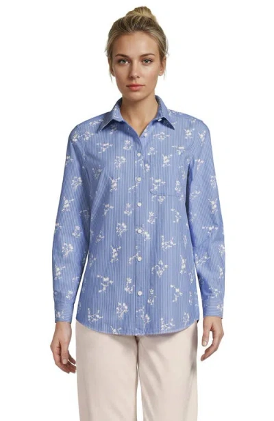 Lands' End Oxford Shirt In Blue