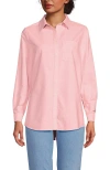 Lands' End Oxford Shirt In Sunset Coral Pink