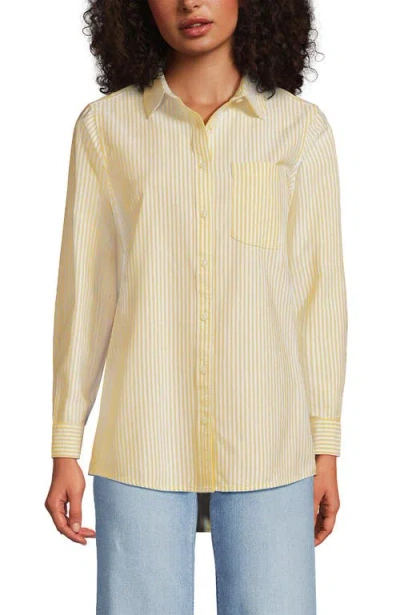 Lands' End Oxford Shirt In Yellow