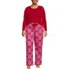 Lands' End Plus Size Pajama Gift Set In Red