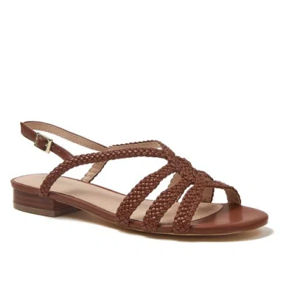 Lands' End Pasadena Braided Sandals In Brown