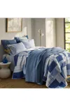 Lands' End Patchwork Quilt Sham In Blue