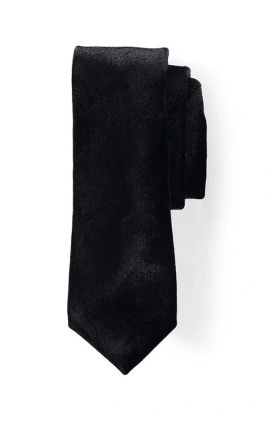 Lands' End Pattern Necktie In Black