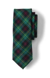 Lands' End Pattern Necktie In Green/heritage Red Plaid
