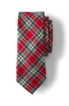 Lands' End Pattern Necktie In Heritage Red Plaid