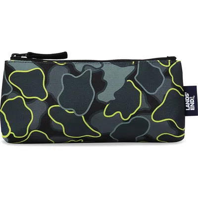 Lands' End Kids'  Pencil Pouch In Pop Camo/gray