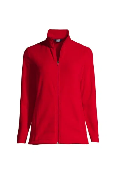 Lands' End Petite Anyweather Fleece Full Zip Jacket In Red