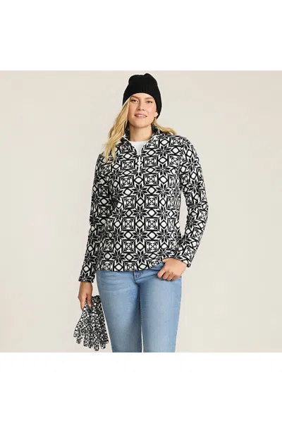 Lands' End Petite Anyweather Fleece Quarter Zip Pullover In Multi