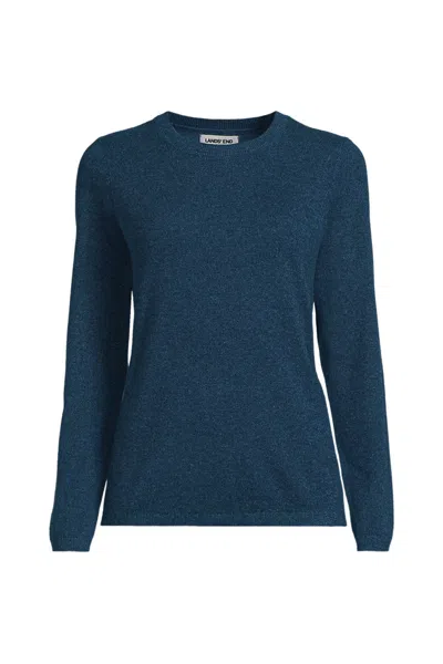 Lands' End Petite Cashmere Sweater In Blue