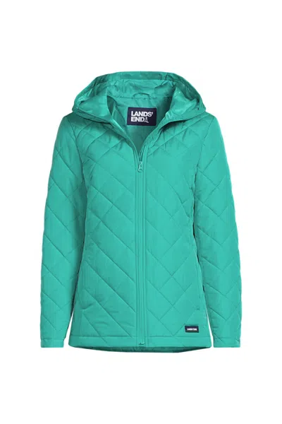 Lands' End Petite Featherfree Insulated Jacket In Green