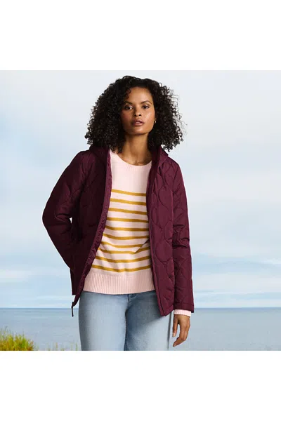 Lands' End Petite Featherfree Quilted Insulated Jacket In Red