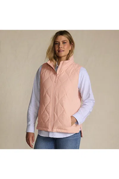 Lands' End Petite Featherfree Quilted Insulated Vest In Pink