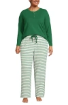 Lands' End Petite Knit 2 Piece Pajama Set In Multi