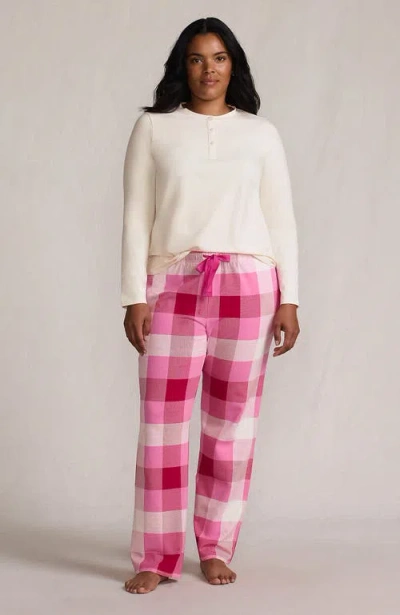 Lands' End Petite Knit 2 Piece Pajama Set In Multi