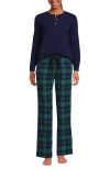 Lands' End Petite Knit 2 Piece Pajama Set In Multi