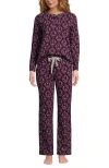 Lands' End Petite Knit 2 Piece Pajama Set In Multi