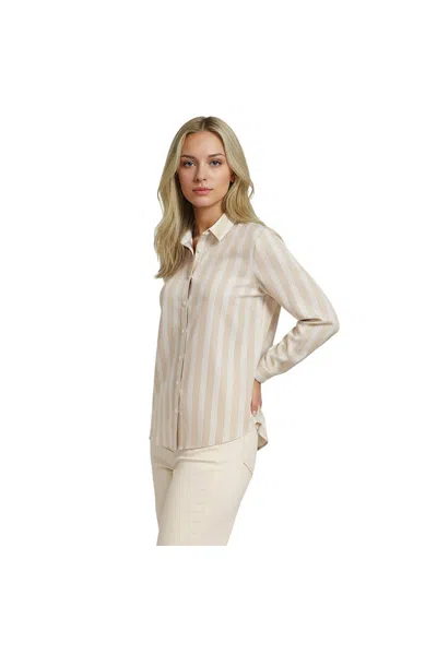 Lands' End Petite No Iron Button Front Shirt In Multi