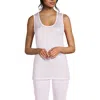 Lands' End Petite Silk Interlock Thermal Long Underwear Base Layer Tank Top In Pink