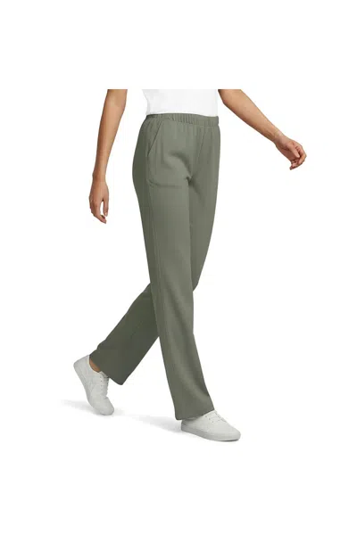 Lands' End Petite Sport Knit High Rise Pants In Green
