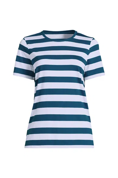 Lands' End Petite Supima Cotton Crewneck T-shirt In Multi