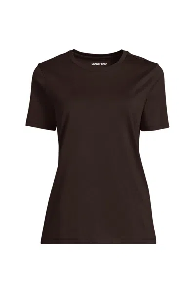 Lands' End Petite Supima Cotton Crewneck T-shirt In Blue
