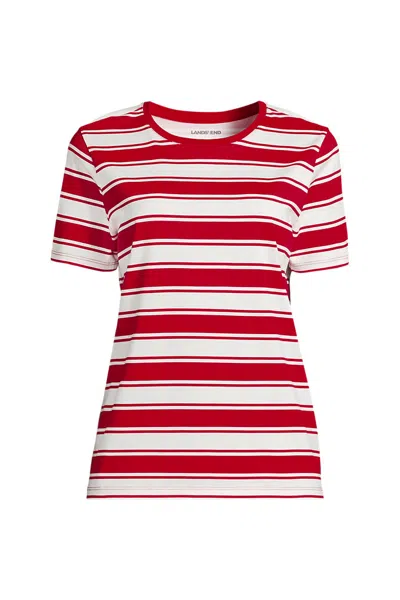 Lands' End Petite Supima Cotton Crewneck T-shirt In Multi
