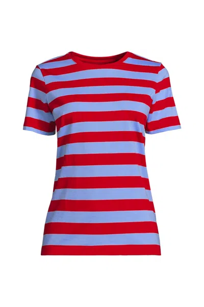 Lands' End Petite Supima Cotton Crewneck T-shirt In Red