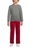 Lands' End School Uniform Kids Crew Sweatshirt In Pewter Heather