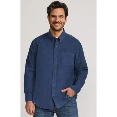 Lands' End Pinwale Corduroy Shirt In Light Indigo Blue