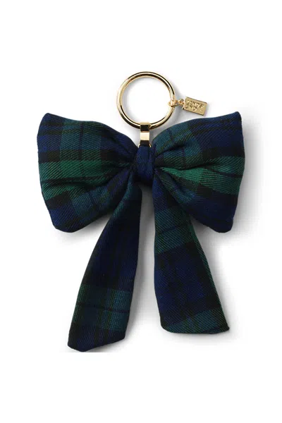 Lands' End Plaid Bow Bag Charm In Black