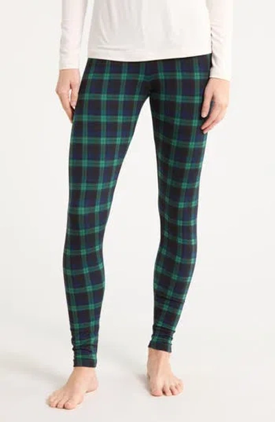 Lands' End Plaid Fleece Full Length Leggings In Animal Print
