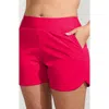 Lands' End Plus Size 5" Board Shorts With Panty In Coral Rose
