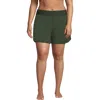 Lands' End Plus Size 5" Board Shorts With Panty In Rich Olive Green