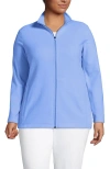 Lands' End Plus Size Anyweather Fleece Full Zip Jacket In Blue