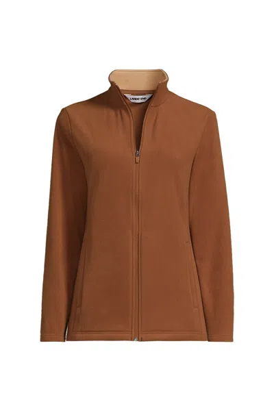 Lands' End Plus Size Anyweather Fleece Full Zip Jacket In Brown