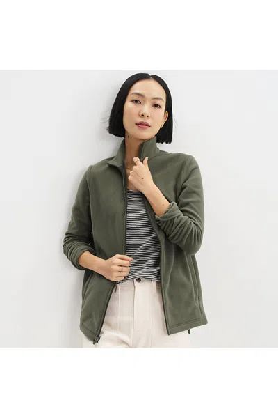 Lands' End Plus Size Anyweather Fleece Full Zip Jacket In Green