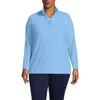 Lands' End Anyweather Fleece Quarter Zip Pullover In Bermuda Blue