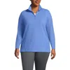 Lands' End Anyweather Fleece Quarter Zip Pullover In Fresh Blue